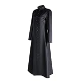 MYAYD Women's Cassock Robe Church Robe Choir Minister Clergy Pulpit Liturgical Black White (Black, M)