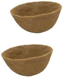 22 in x 12 in Molded Coco Liner for Bellus & Flat Bottom Hanging Baskets 2 Pack