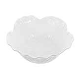 Finition : la finition en céramique blanche pure complète n'importe quel décor de cuisine, ajoutant élégance et charme à manger, bol décoratif en chou, bol à fruits décoratif
