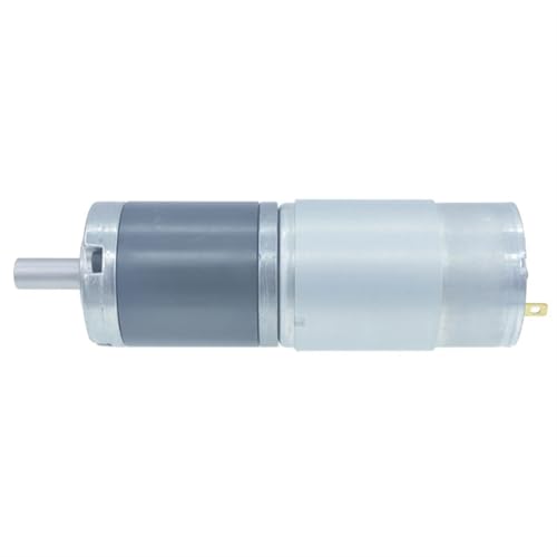 YPEZASDLW Motorreductor planetario de CC 36MM-555, 12 V, pequeño, Baja Velocidad, Alto par, con Engranaje metálico y Ajustable, 24(Shaft 6mm Bracket,12V 22rpm)