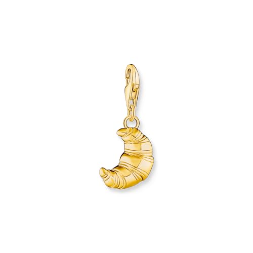 Image of Thomas Sabo Gold-plated charm pendant in croissant design 925 Sterling Silver, 18k Yellow Gold Plating