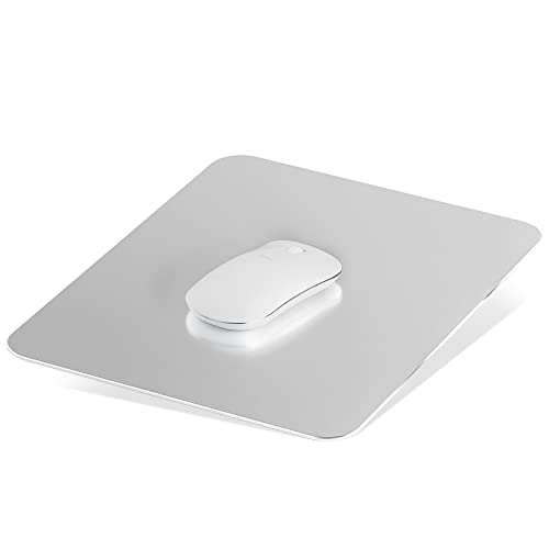 Liboer Aluminum Mouse Mat, Double Sided Material, Hard for Desk,
