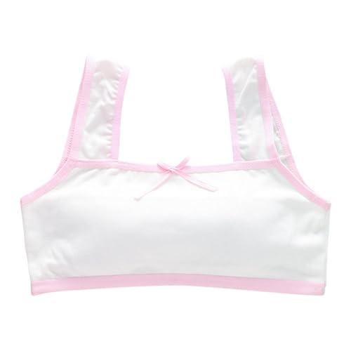 Girls Bras Cotton 9-17 Years Cotton Sports Bras for Girls Underwear for Girls Teen Strapless Bras for Girls Ages 12-14 Strapless Bras for Teens Preteen Bras Kids Bra 06# Pink 13 Years