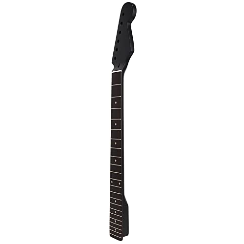ciciglow 22 Frets Black Maple Electric Guitar Neck with Rosewood Fingerboard Durable Replacement for Music Enthusiasts