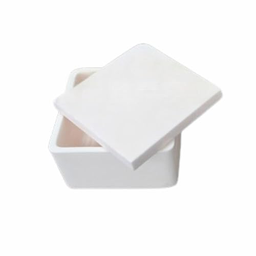 1pc Alumina Moulds with Lid - 2 to 100ml Square/Rectangular Industrial Melting Crucible for Precision Casting(20x20x10mmx2)