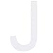 BestPysanky Arial Font White Painted MDF Wood Letter J (6 Inches)