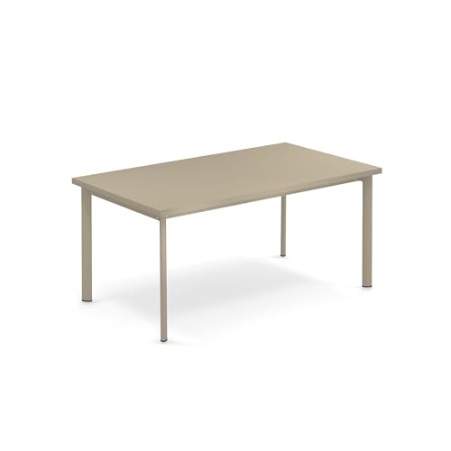 emu Star Gartentisch rechteckig 160x90cm, Taupe pulverbeschichtet LxBxH 160x90x75cm
