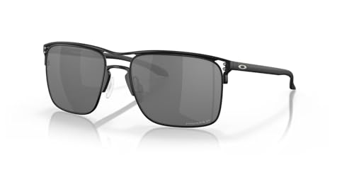 Oakley Holbrook Titanium Sunglasses Satin Black with Prizm Black Polarized Lens 57mm + Case