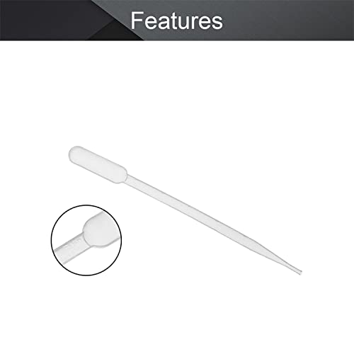 Image of Othmro 100Pcs 5ml Disposable Plastic Transfer Pipettes,Calibrated Dropper Clear Pipettes Liquid Dropper Suitable for Ear Eye Essential Oils Makeup, Science Laboratory, DIY Art 205mm Length