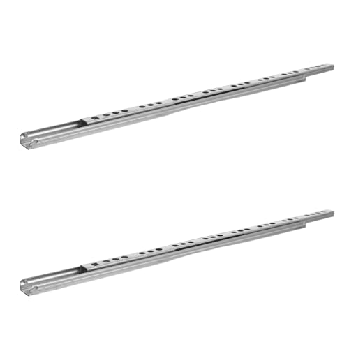 HOMOCONO Guías para Cajones de 17 MM Ancho en Acero Cojinetes de Bolas, Cierre Suave y Extracción Completa, Rieles para Muebles Domésticos, Juego de 2 Piezas, 278 MM