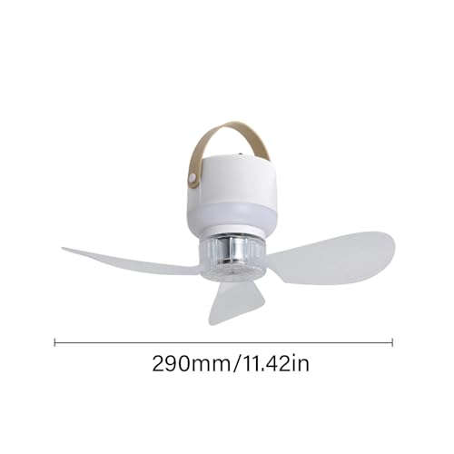 Ventilador de camping para tienda con luz LED regulable y control remoto 4