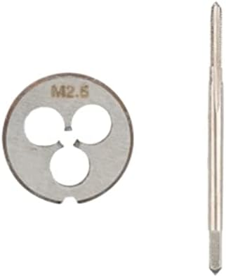 2Pcs Metric Screw Tap and Die Set M1.1 M2 M2.2 M2.5 M3.5 - Right Hand Mini Thread Tools for Precision Machining, M2.2x0.45 Size, Ideal for DIY and Professionals
