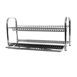 Escurridor De Platos Pro 2 Pisos Acero Inoxidable Y Bandeja - $ 2.030
