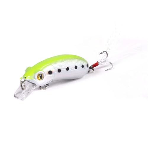 SVEETTOP Fishing Lure Bait Artificial Bait 10G Gentle Hard Bait Rock Beetle Fishing Gear Small Fat Bait Accessories with Feather Hook Hard Bait Fishing Tackle