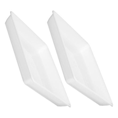 Veemoon 2 Piezas Bandejas Plásticas Cuadradas para Macetas Base para Plantas de Interior y Exterior de Blancas de Recolectoras de Agua para Suculentas y Bonsáis