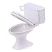 Generic Bianco Dollhouse Minaiture Mobili da Bagno WC Modello di Visualizzazione Scena di Vita, Casa di Bambola Accessori per Il Bagno