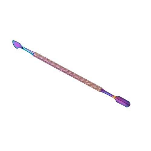 Empujador de cutículas profesional 2 en 1, removedor de cutículas de acero inoxidable, herramienta de cuidado de uñas para manicura, empujador de cutículas con 2 extremos de acero inoxidable,