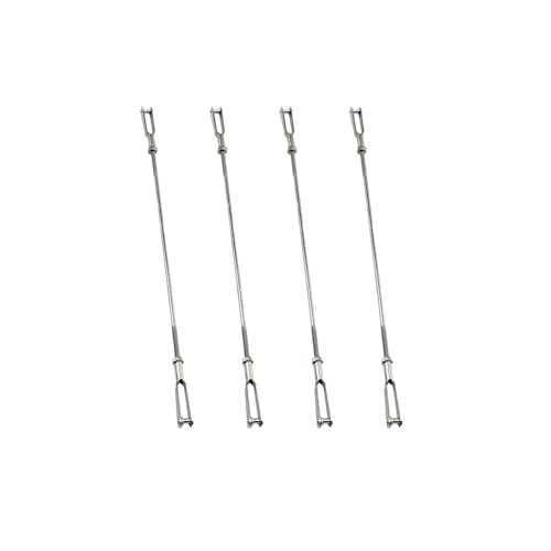 8PCS RC Airplane Metal Clip Push Rod Coupler with Pushrod Connecting Rod for RC Airplane Helicopter Aircraft Boat DIY Model Plane Connection Accessories (M2 Clevis,M2x100mm Pushrod)