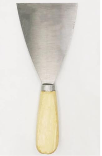 Espátula mango madera estuco pintura acero pintura lechada raspador limpiar
