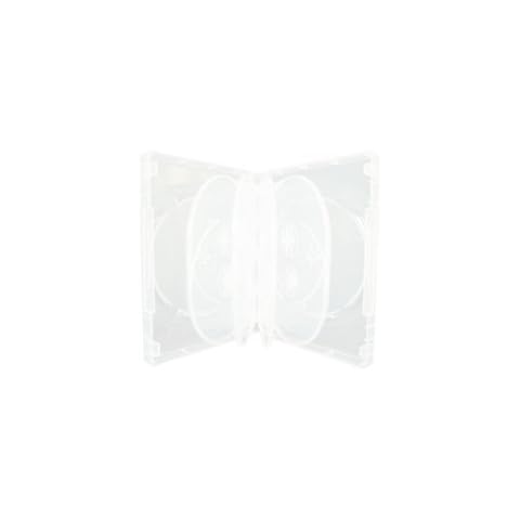 Media Replication CD/DVD/BLU RAY 36mm Clear DVD 10 Way Case for 10 Disc (Pack of 10) Cover