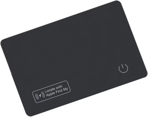 Wallet Tracker Card Apple Find My Compatible (iOS Only) Slim Smart Bluetooth Tracker Rechargeable Item Locator for Keys & Luggage IP68 Waterproof Gift for Men & Women