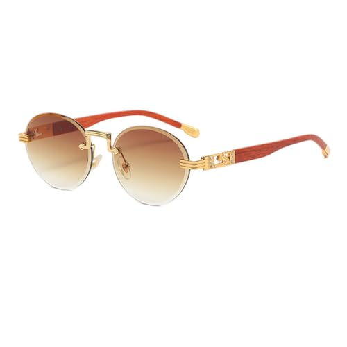 Lunettes de soleil rondes métal haut de gamme verres diamant