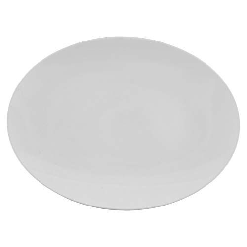 G.E.T. OP-1813-W Heavy-Duty Shatterproof Plastic Oval Melamine Serving Platter, 18" x 13", White