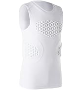 DEVOROPA Youth Boys Football Baseball Padded Compression Shirt Chest Protector Softball Lacrosse ...