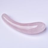 YOUNAIERZX Natural Rose Quartz Crystal Massage Wand, 7 Inches, Pink,Healing Stone