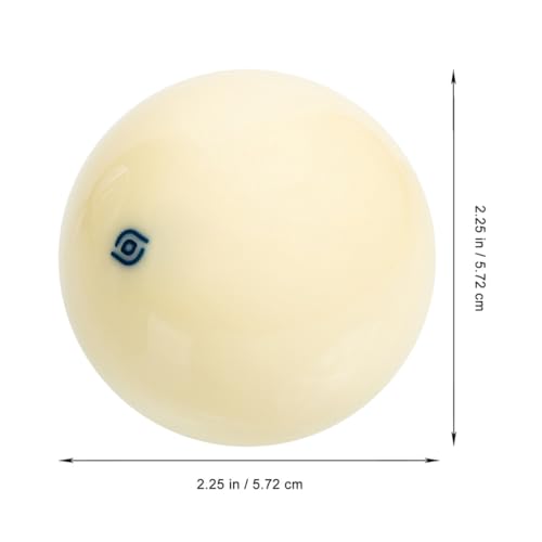 Bille de billard blanche en résine ABOOFAN de qualité supérieure, lot de 2 - 2