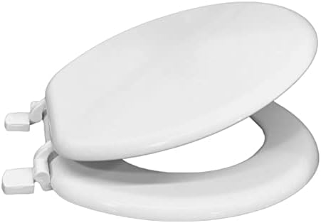 Centoco Standard Wooden Toilet Seat Round, Closed Front with Cover, Residential, DS20-001, White