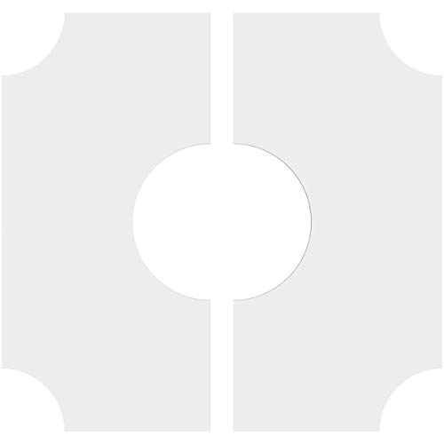 Image of Ekena Millwork CMP16LE2-06000 Locke Architectural Grade PVC Contemporary, Two Piece Urethane Ceiling Medallions 16 inchOD x 6 inchID x 9 1 /2 inchC x 1 inchP