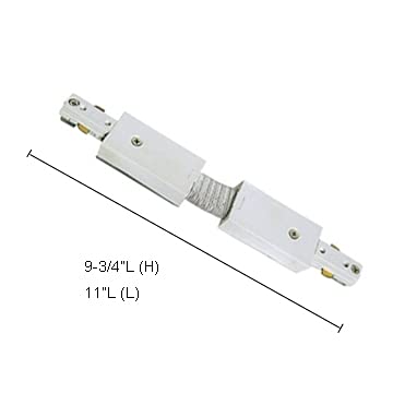Jesco Lighting HFLXJSC Accessory - Flexible Connector with Power-Feed, Track Options: H - 3-Wire Single Circuit Trac, Choose Finish: SC: Satin Chrome - Thumbnail 2