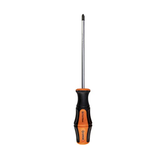 Image of Groz Cushioned Grip Screwdriver with Magnetic Tip | Philips Head | Durable Construction | Corrosion Resistant | Non-Slip Grip | Screwdriver for Home, Professional, DIY Use | SCDR (PH2 X 150 mm)