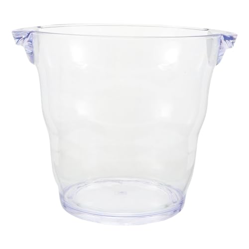 Gatuida Cubo Hielo Transparente con Asa para Fiestas y Bar Enfriador Bebidas Cubitera para Champán y Vino Uso Restaurante y Hogar