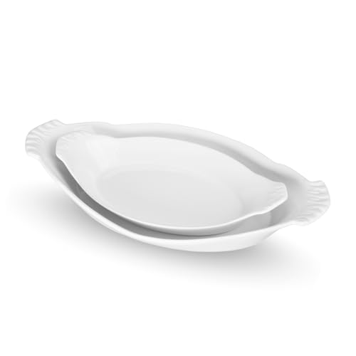 BIA Cordon Bleu Oval Au Gratin, Set of 2 - White