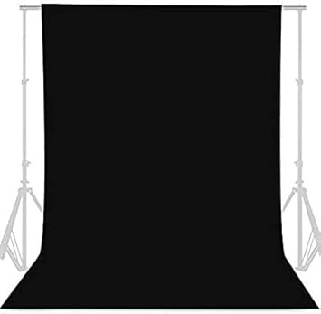 SIAMART8FTX10.5 FT Black Backdrop Background for Photography Photo Booth Backdrop for Photoshoot Background Screen Video Recording Parties Curtain