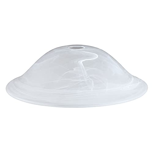 Aspen Creative 23142-11A Alabaster Shade for Medium Base Socket Torchiere, Swag Lamp and Pendant, 15" Diameter x 4-1/2" High, 1 Pack Replacement Glass by Aspen Creative - Image 2