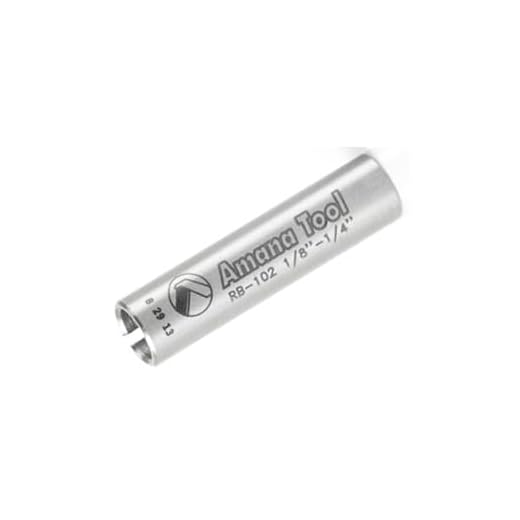 Amana Tool - RB-102 High Precision Steel Router Collet Reducer 1/4 Overall Dia x 1/8 Inner