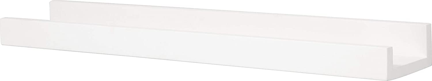 Kiera GraceFloating Shelves for Wall, Engineered Wood Picture Frame Wall Shelves, Easy to Assemble Display Shelves, Ideal for Home Decor, Pack of 1, 23" L x 4" W x 2" H, White