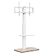 FITUEYES TV Ständer Bodenständer mit Holzbasis TV Standfuß Fernsehstand höhenverstellbar schwenkbar±30° für 32 bis 70 Zoll Flachbildschirm bis zu 40kg