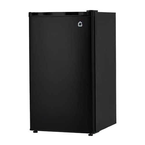 3.2 Cu. ft. Compact Refrigerator with Freezer, Energy-Efficient Mini Fridge, Single Door, Adjustable Thermostat, Quiet Operation, Removable Shelves & Crisper, LED Light for Dorm, Bedroom, Kitchen