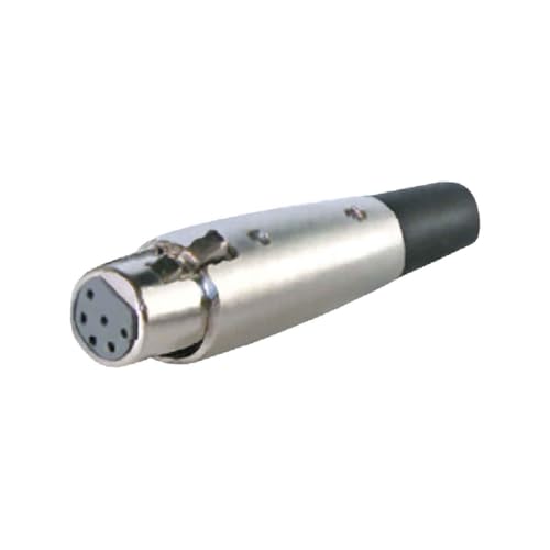 Image of MX 3 Pin XLR Microphone pin Pure Copper Nickel Plated for High Conductivity microphone (6-pin Female XLR microphone connector, Pack of 10, Female Connector)