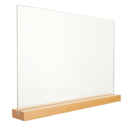 Cabilock Acryl Displayständer Menühalter Din A4 Quer Restaurant Tischaufsteller mit Stabilem Standfuß für Gastronomie und Werbezwecke