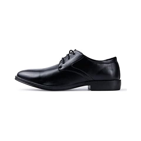 Men's Dress Shoes Oxfords Leather Shoes Lace-ups Brogues Formal Business Shoes Classic Derbys Office Work Casaul Shoes Black Cover