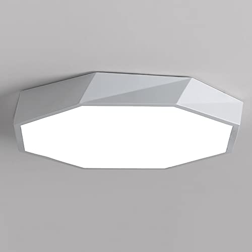DOBQHWY Luces Superficie Plana Poligonales Coloridas Lámpara Techo con Panel Macarrón Ultrafino Luz Techo LED Instalación Integrada Accesorios Techo Regulables 3 Colores para Pasillo,Escalera,Oficina