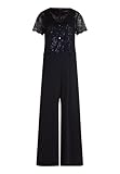Vera Mont Damen Hosenanzug mit Bundfalten 40, Night Sky