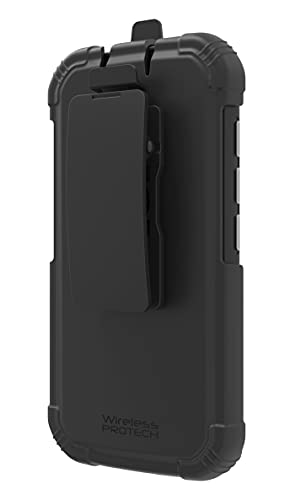 Wireless Protech Case Compatible With Cat S42 And Cat S42 H+, Secure Fit, Quick Release Latch And Heavy Duty Swivel Belt Clip Holster (Black) #TOP7