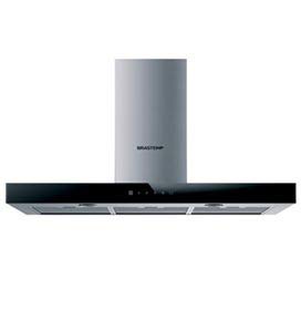 Coifa de Parede Tbox BAE90AR 90cm com Painel Touch on Glass 4V Brastemp
