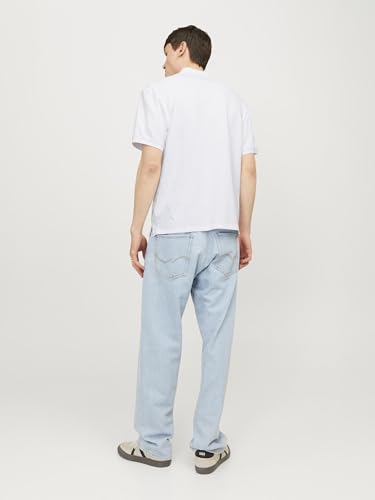 JACK&JONES Herren Jorfrederiksberg Polo Ss Noos Poloshirt, Bright White, S – Ansicht 3